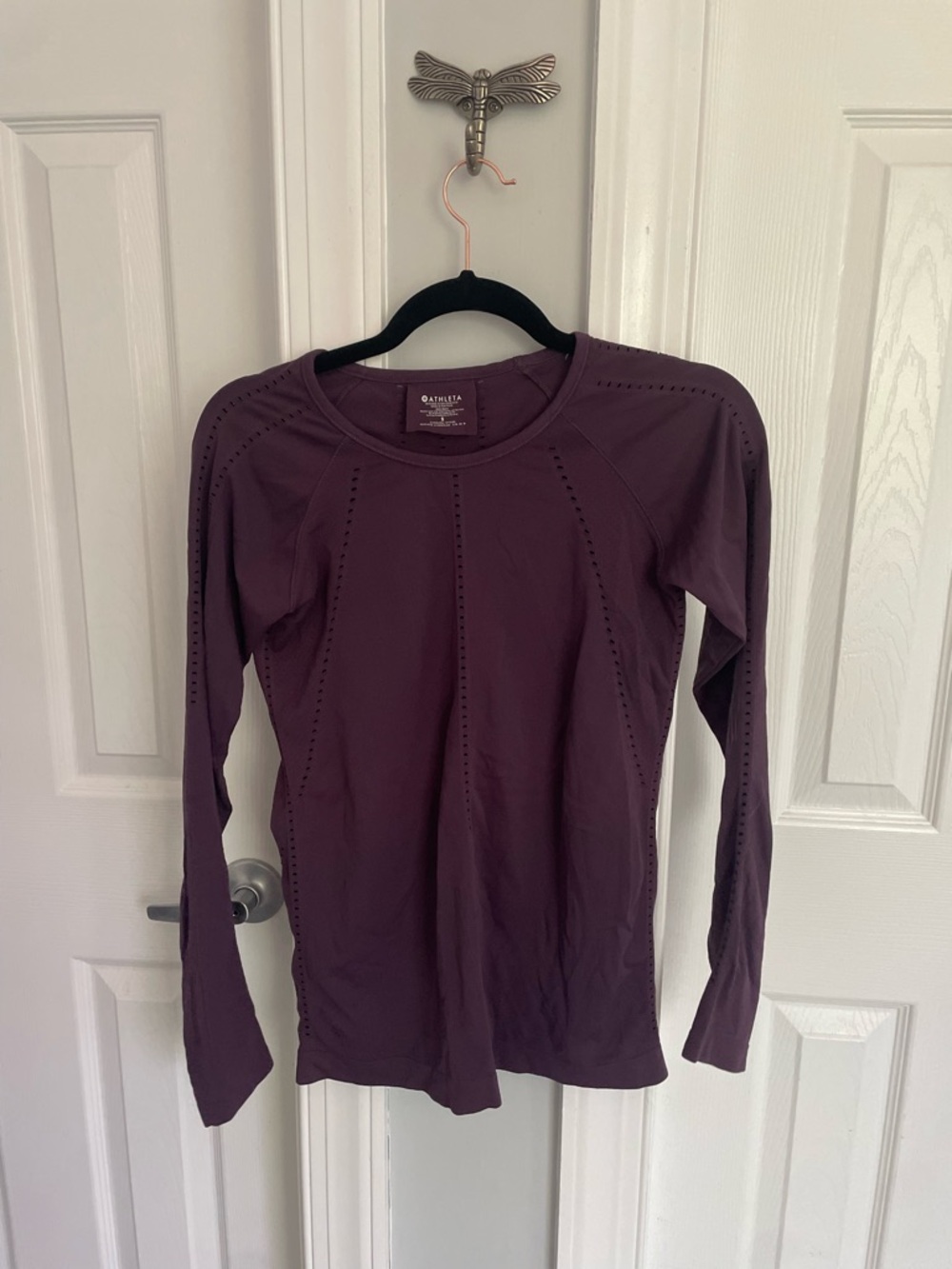 Athleta Foothill Long-Sleeve Performance Top in Plum